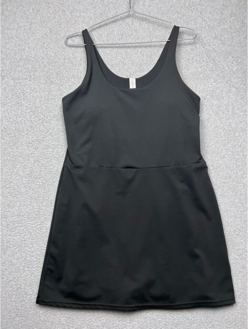 Elle Sport Large Black Active Exercise Dress Built In Shorts Pockets Tennis L